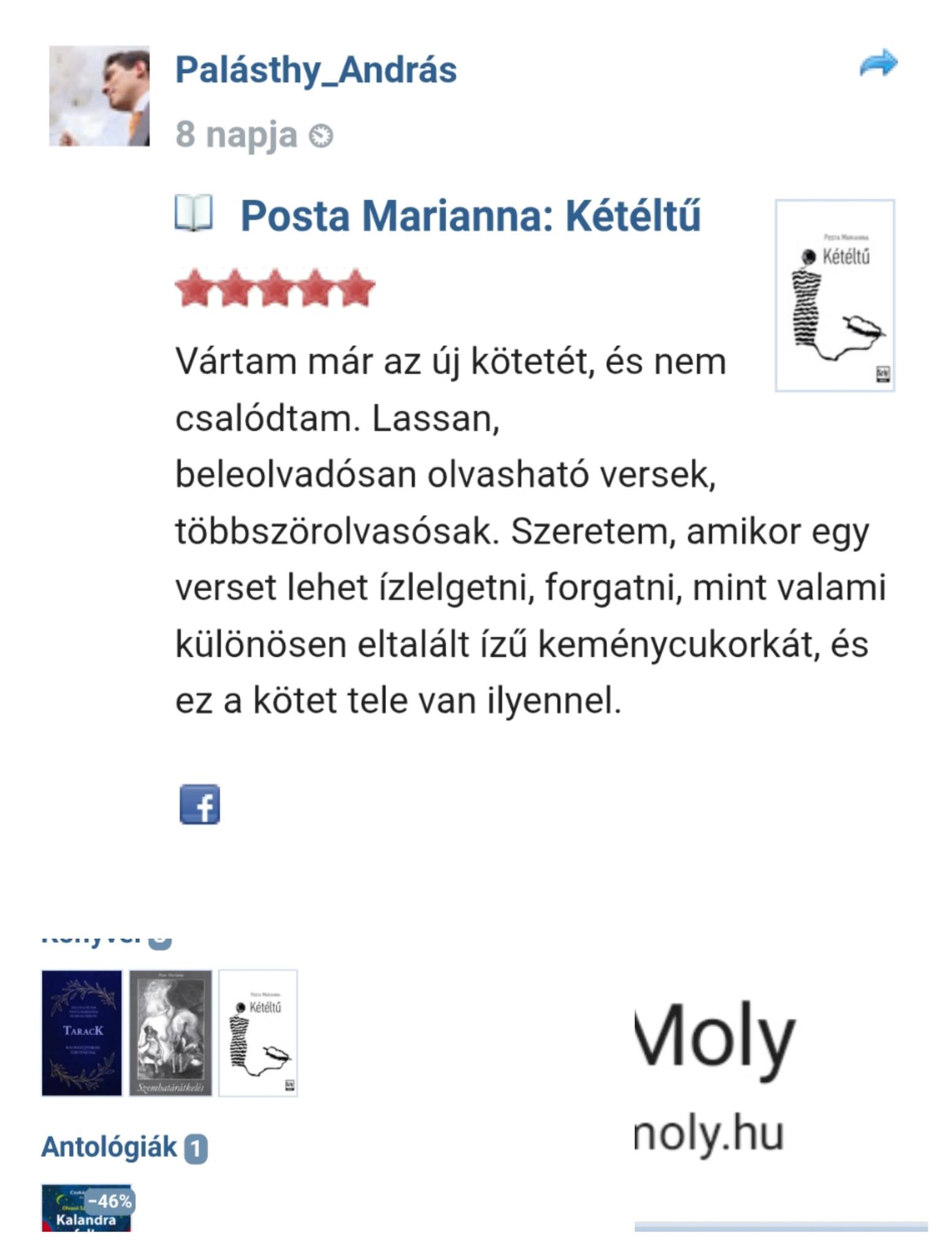 Kétéltű-olvasói visszajelzés